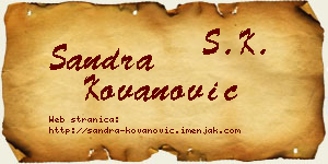 Sandra Kovanović vizit kartica